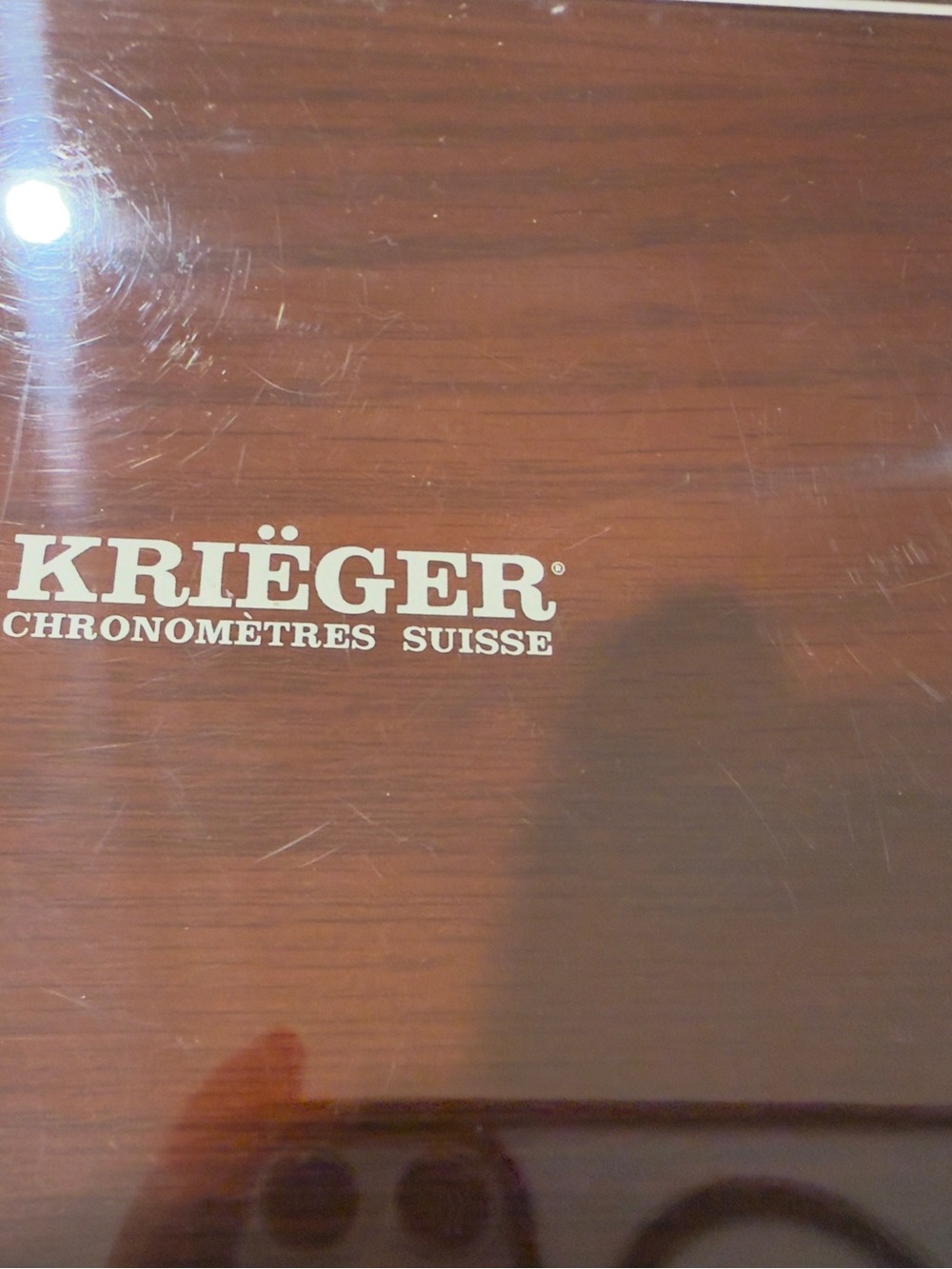 Krieger Chronomètres Suisses Luxury Wooden Watch Presentation Display Box - Picture 3 of 5